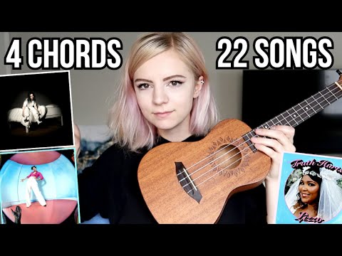 4 basic chords, 22 songs on ukulele